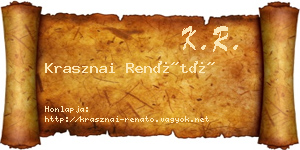 Krasznai Renátó névjegykártya