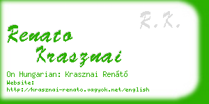 renato krasznai business card