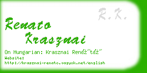 renato krasznai business card